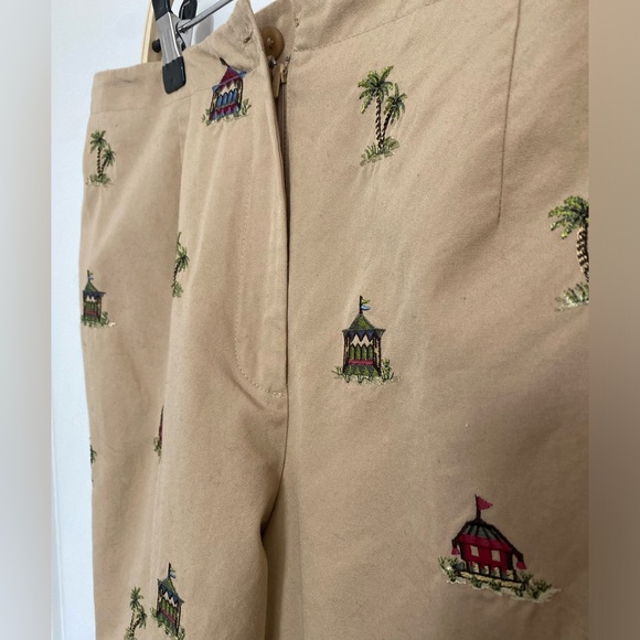 Mid/high waisted patterned pants - Picture 1 of 6